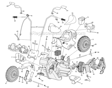 Page A Diagram and Parts List for 73210-9997 After 2-25-02 Power Wheels Ride-On Motorcyles